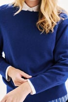 100% cashmere mchelsea sweater electric blue woman