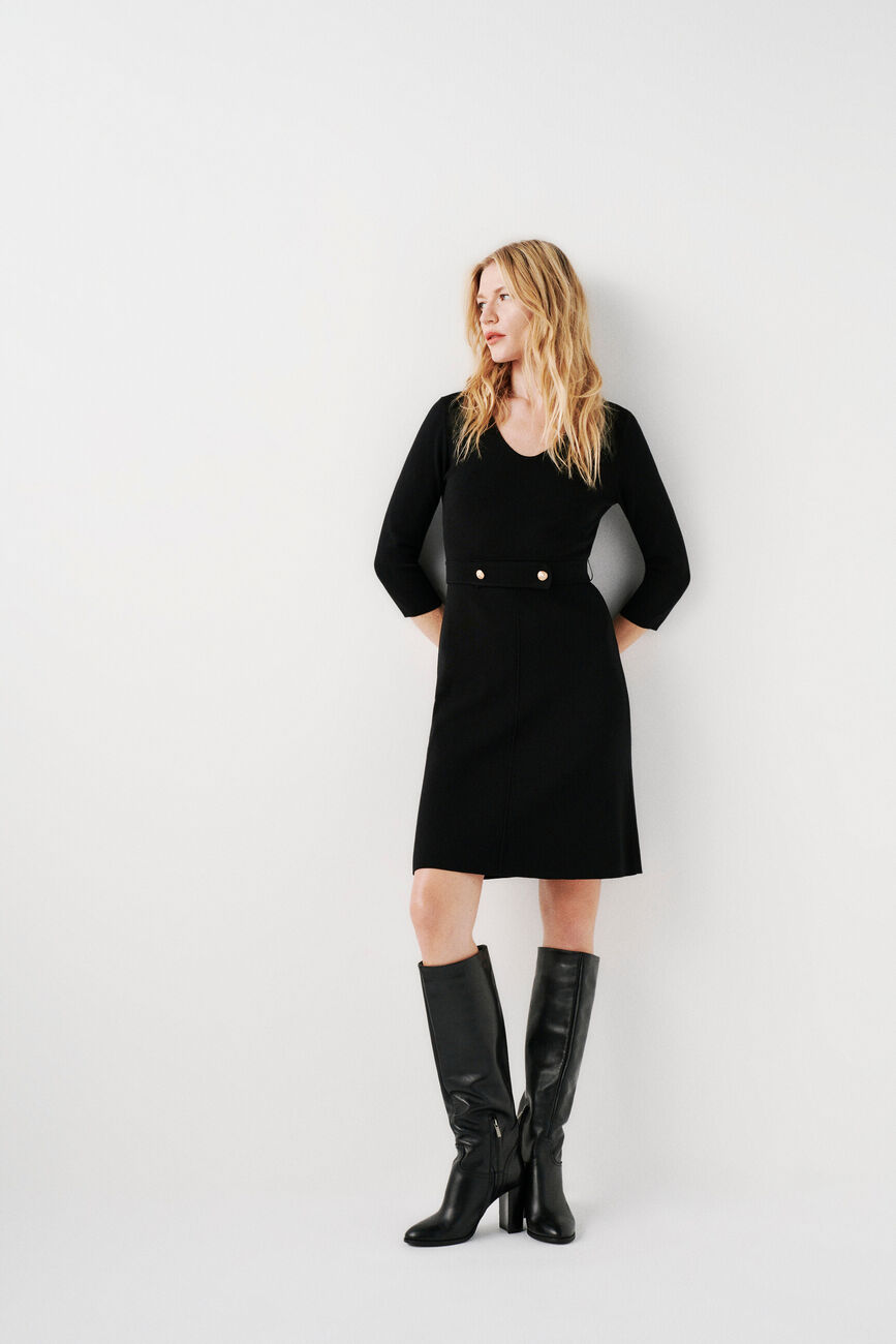 Dress rose black woman
