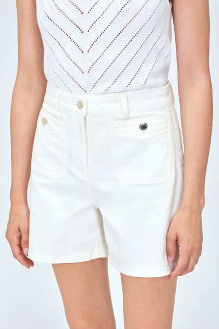Short saphir blanc femme