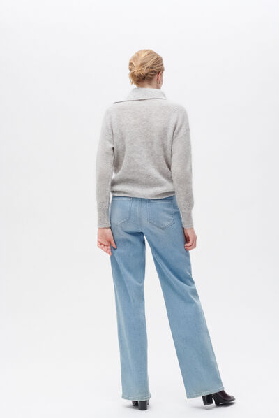 Pull melkior gris clair femme