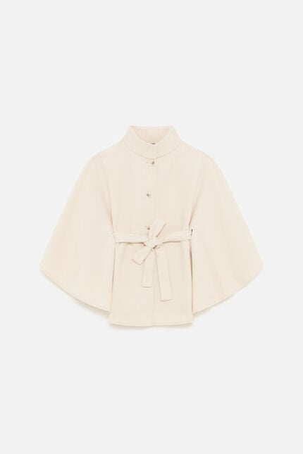 Poncho Hacaro creme femme