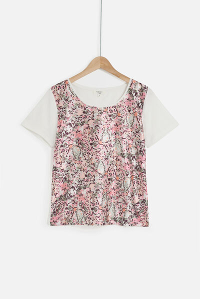 tshirt amber ecru femme