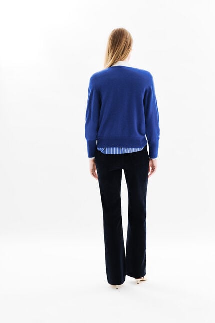 100% cashmere mchelsea sweater electric blue woman