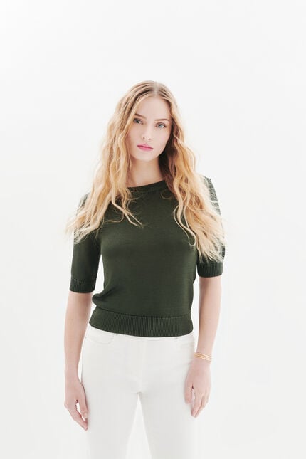 Pull Mwilton vert kaki femme