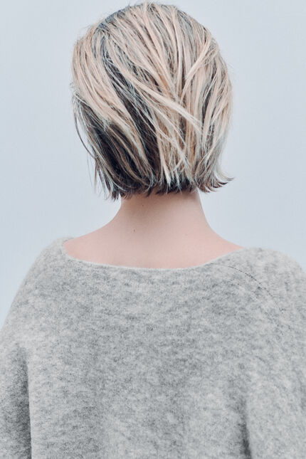 Pull Mterry made in Italy gris clair femme