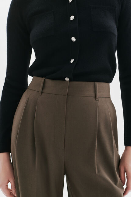 Pantalon Pliage taupe femme