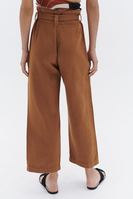 pantalon terra orange fonce femme