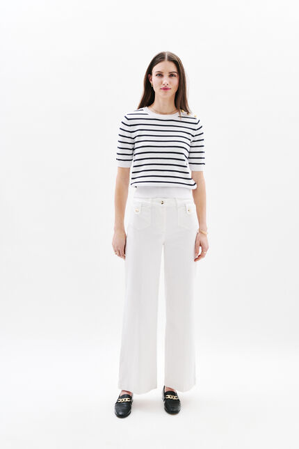Pantalon Pietro blanc femme