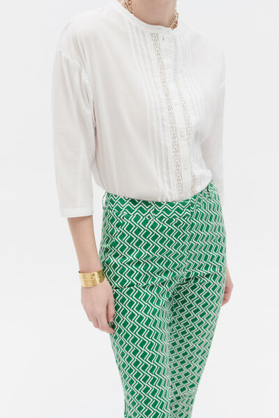 Pantalon pgabin vert menthe femme