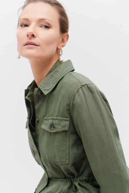 Chaqueta grace verde caqui mujer