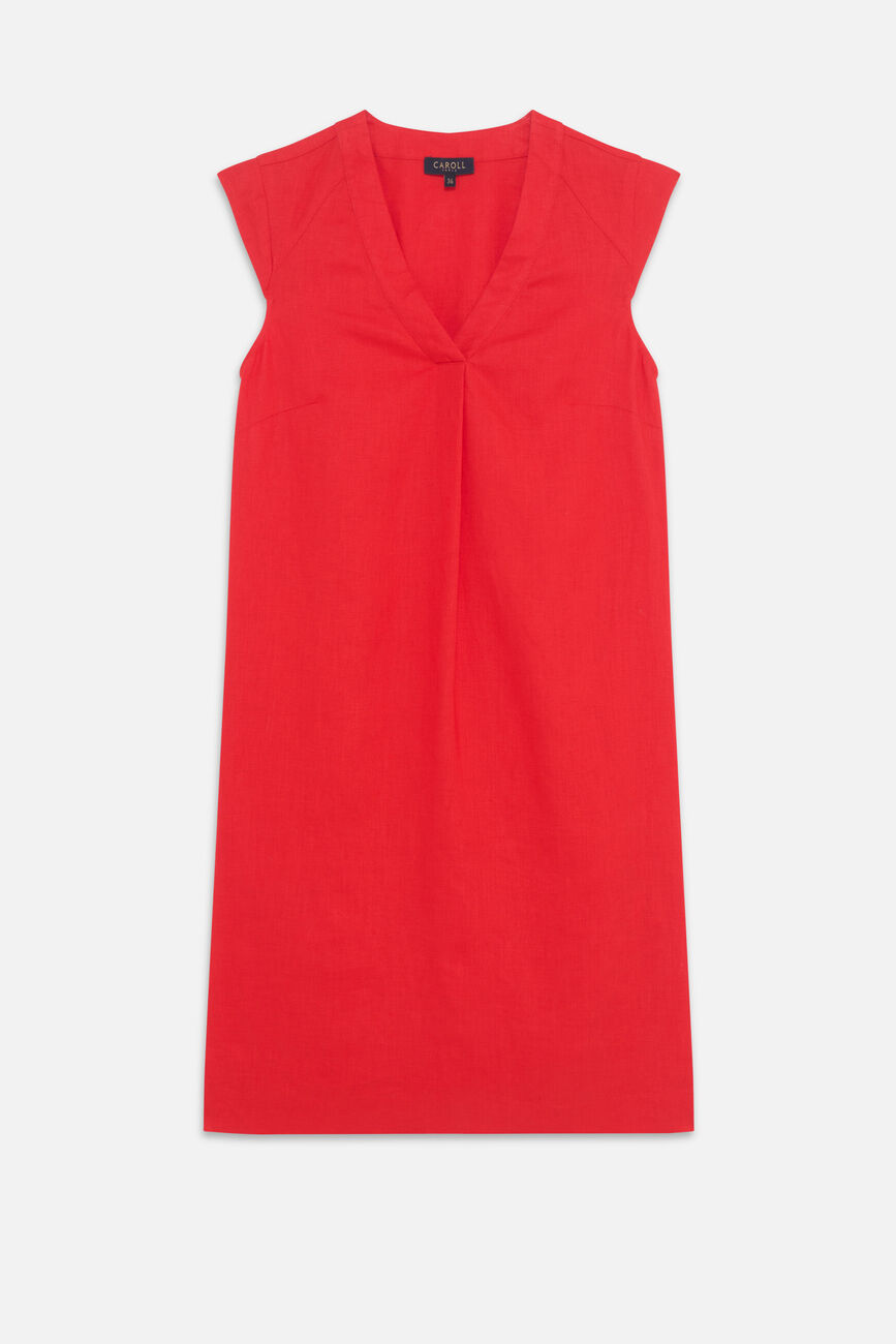 robe pamela 100% lin rouge femme