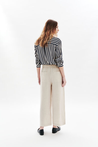 100 linnen broek pandi zand vrouw 100% linnen Broek Pandi zand vrouw