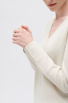 Marianne lurex sweater ivory woman