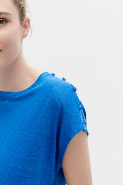 tshirt kate bleu electrique femme