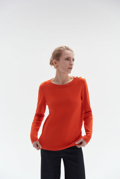 Pull marin aurelie orange femme