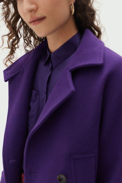 manteau nicco prune femme