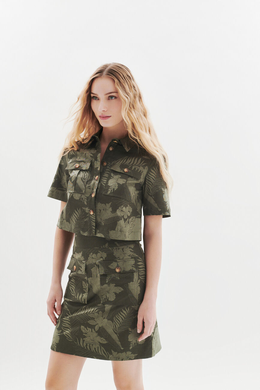 Chemise Cleo vert kaki femme