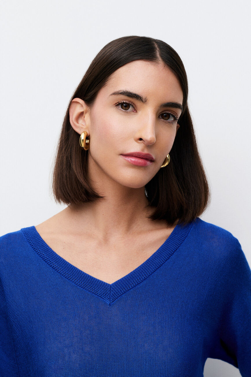 Pull Mcallista bleu electrique femme