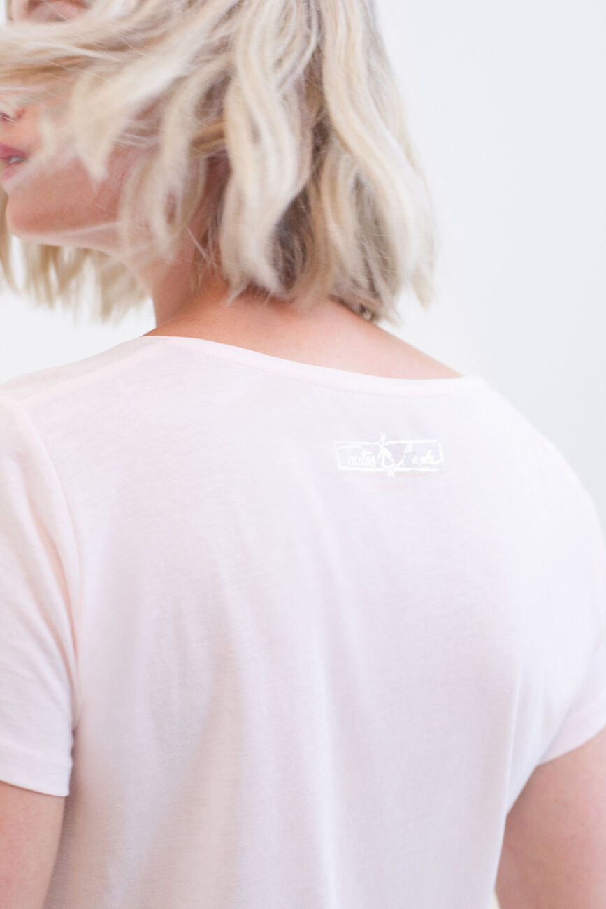 T-shirt Sheila pastelroze vrouw