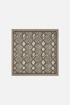 Lesnake 100% silk scarf taupe woman