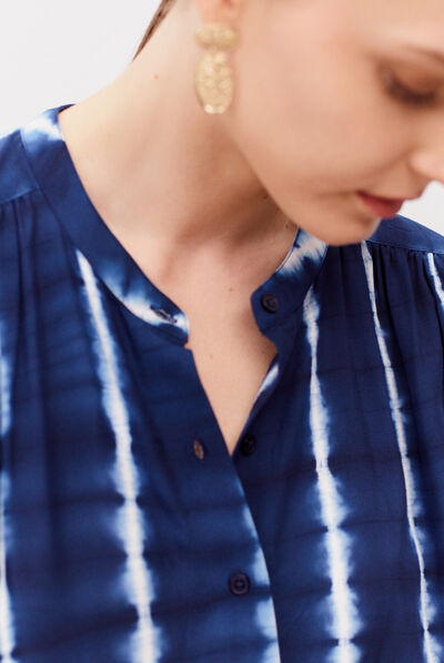 chemisier olivia bleu marine femme