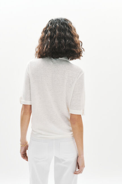 Bluse Estela 100 % Leinen naturfarben damen