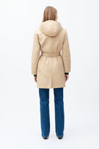 gabardine trench sand woman