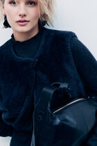 Galette coat navy blue woman