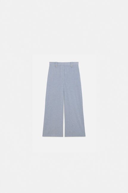 Pantalon pilier bleu ciel femme