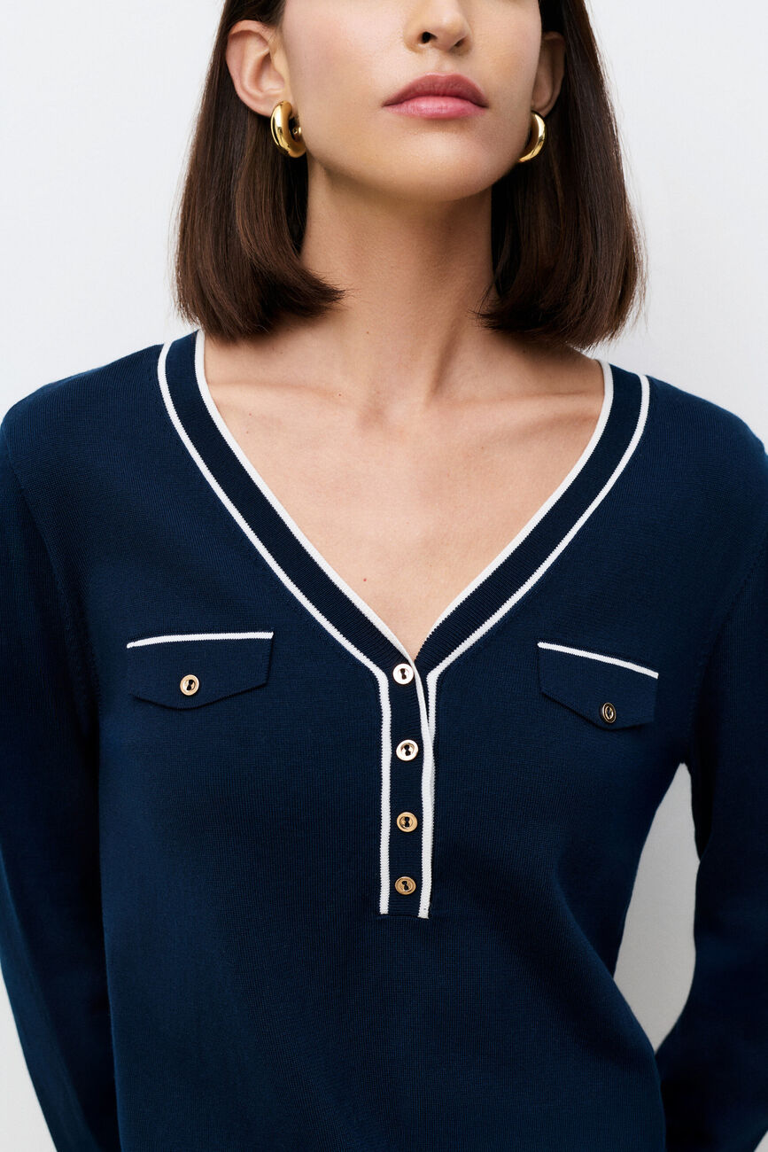 Pull Mcharlotte bleu marine femme