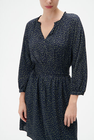 Vestido Risma azul marino mujer