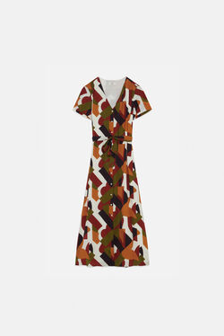 Robe rosa marron fonce femme