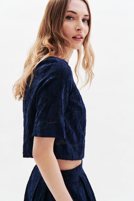 Blouse Cynthia2 bleu marine femme