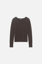Mzoan 100% cashmere sweater dark brown woman