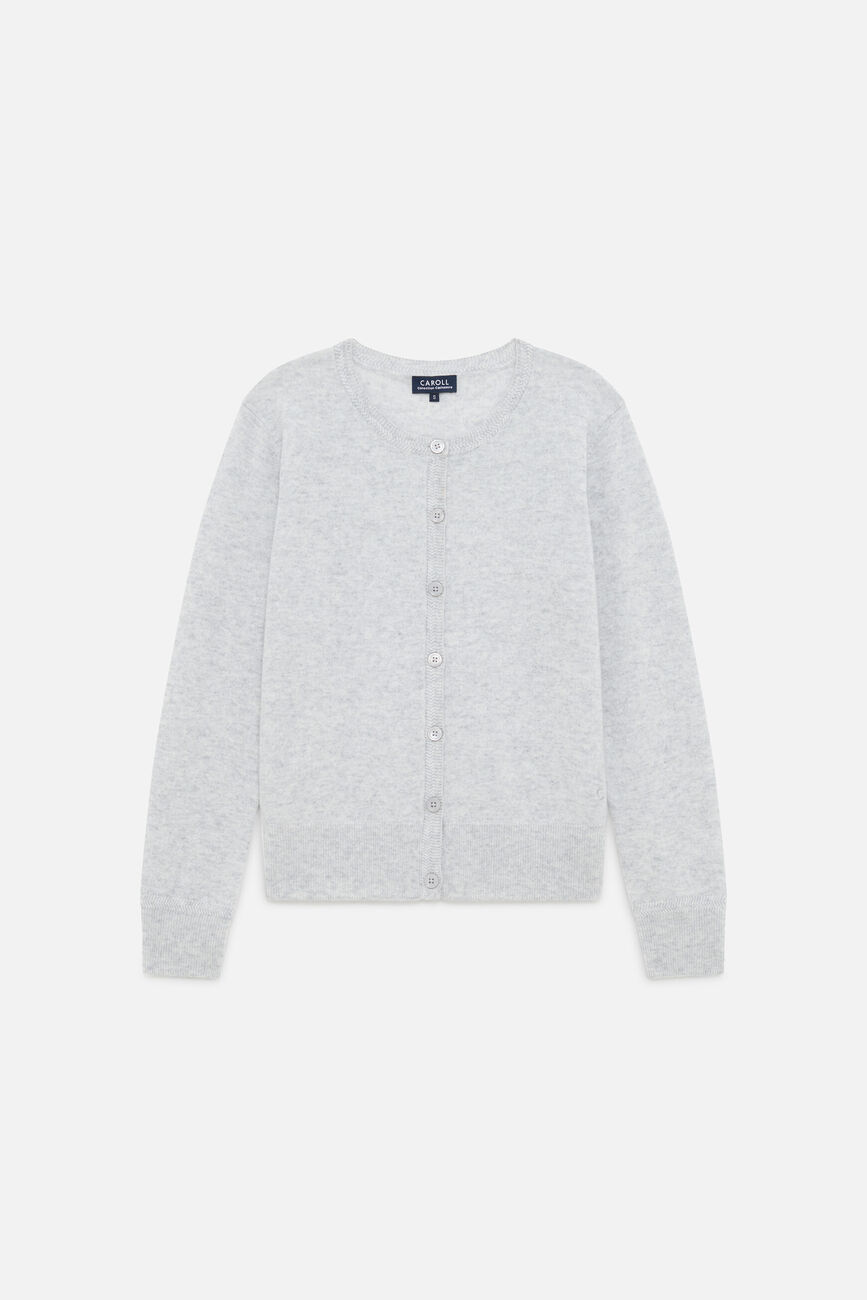 mcaroline 100% cashmere cardigan light grey woman