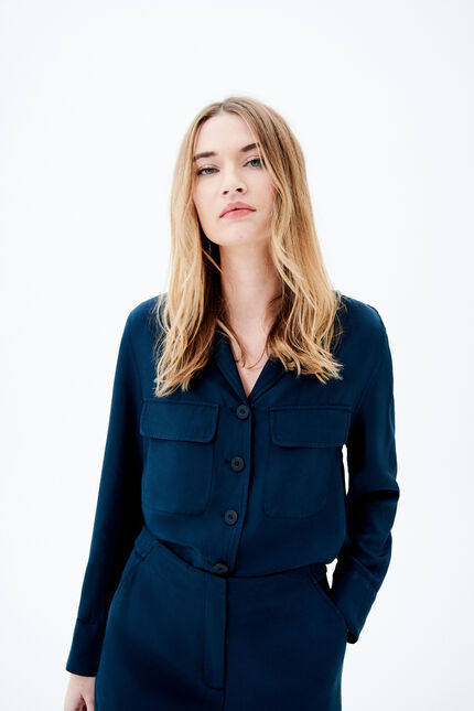 clyde shirt petrol blue woman