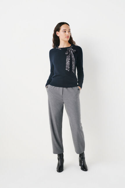 Pantalon prestance gris femme