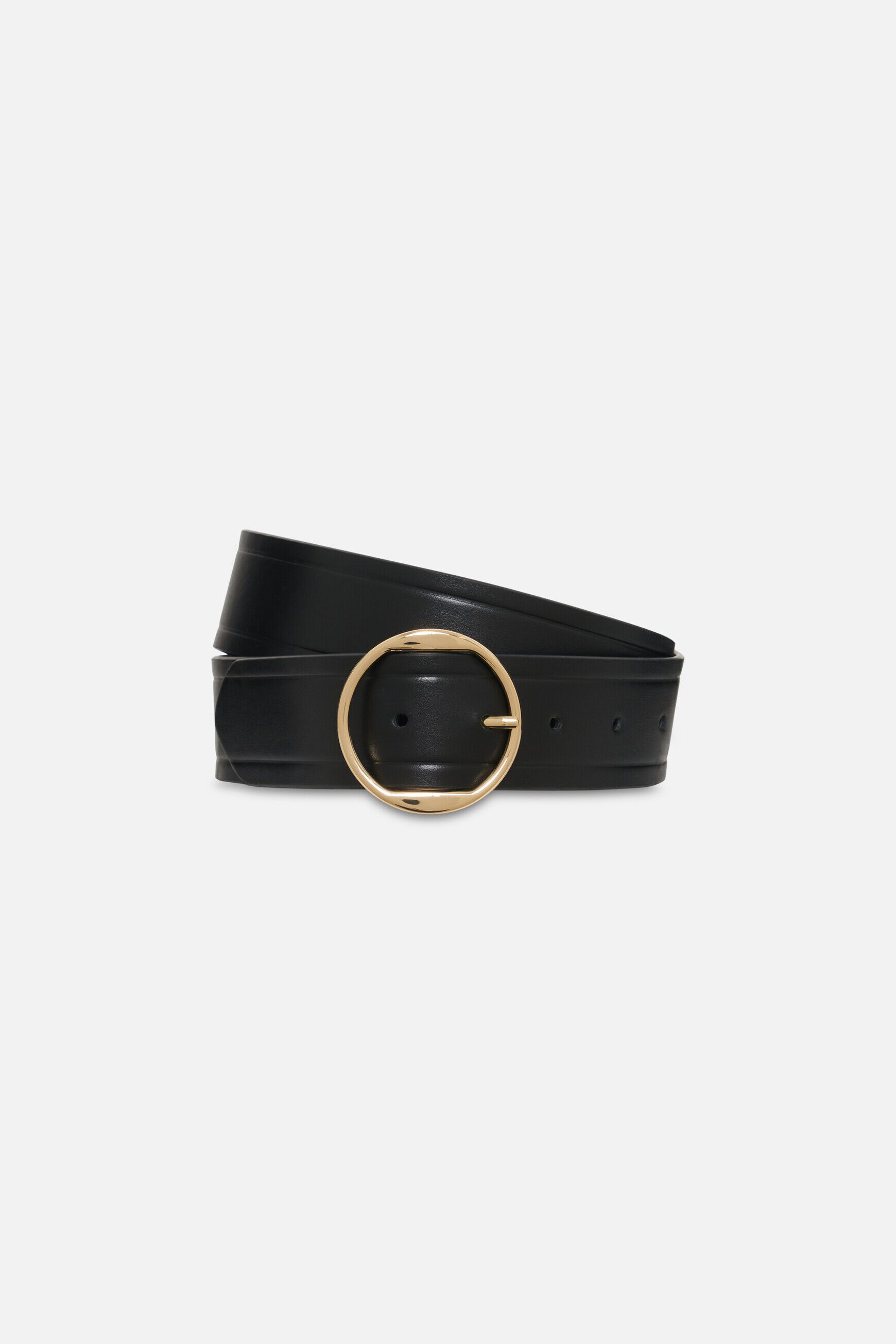 Ceinture filly cuir naturel noir femme