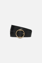 Filly cuir naturel belt black woman