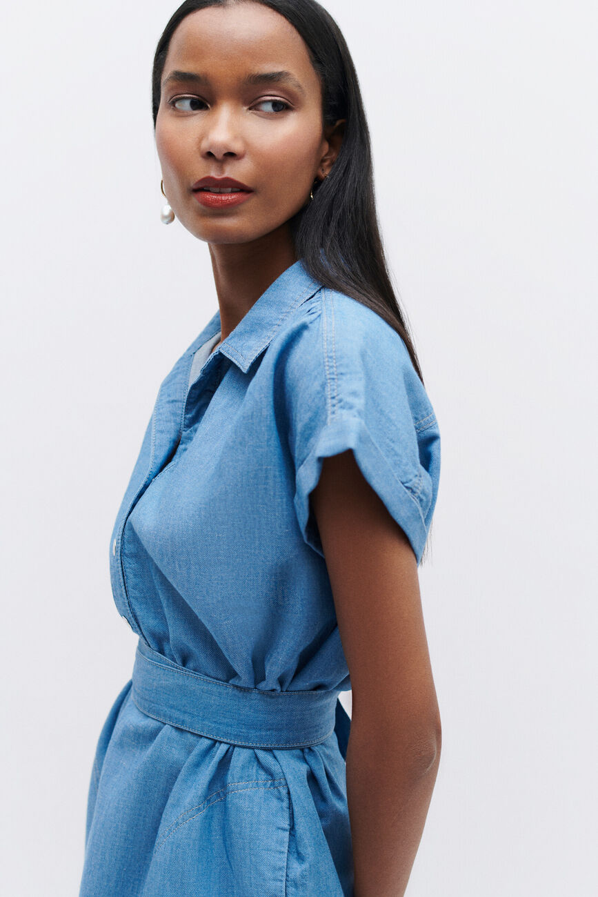 robe kelly denim baby bleu femme