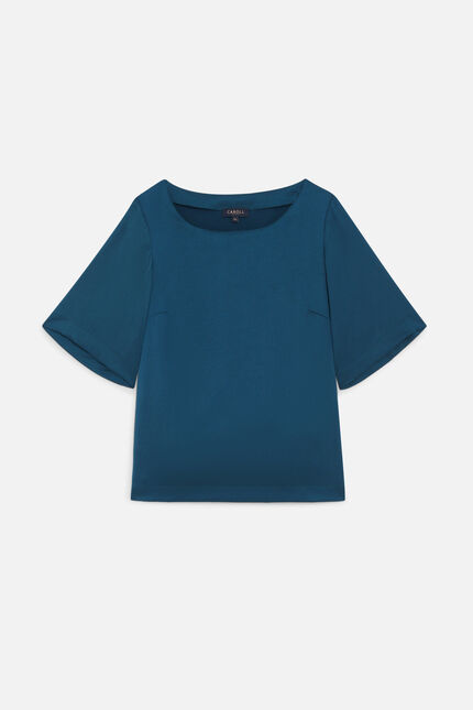 Blouse cirielle bleu petrole femme