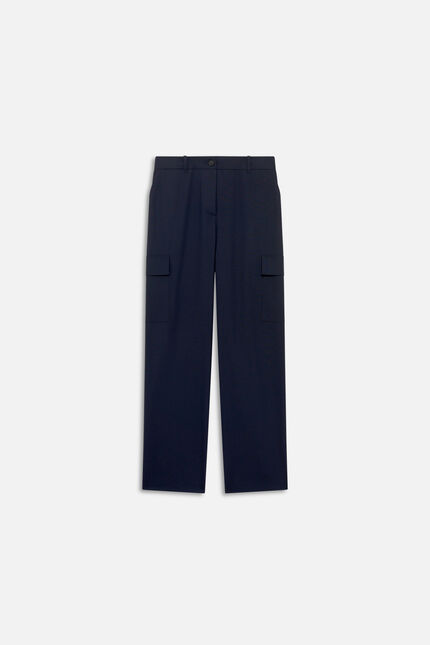 Pantalón portorico azul marino mujer