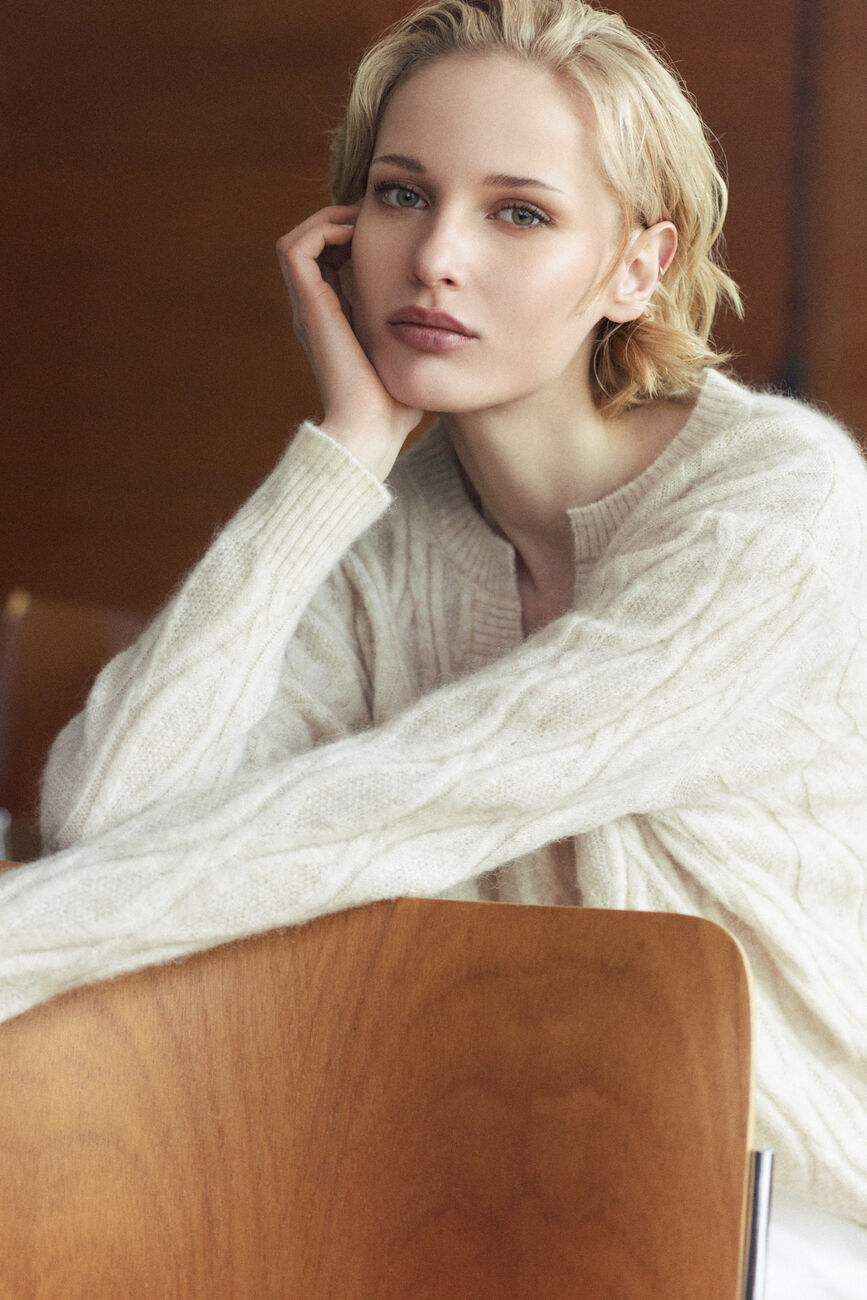 Trui Msavanna lichtgrijs vrouw