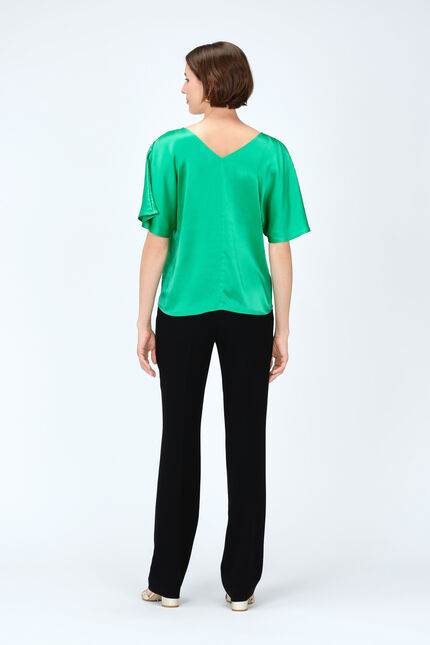Blouse selma 100% soie vert menthe femme