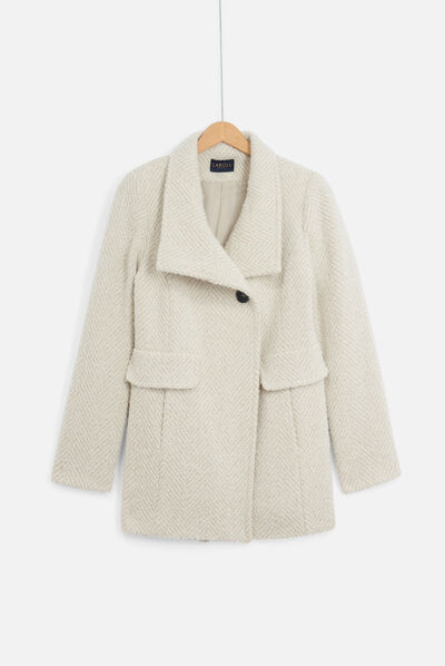 manteau ali ivoire femme