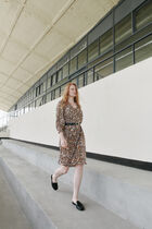 Alice3 dress cognac brown woman