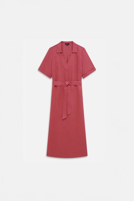 Robe relisa2 100% lin rouge fonce femme