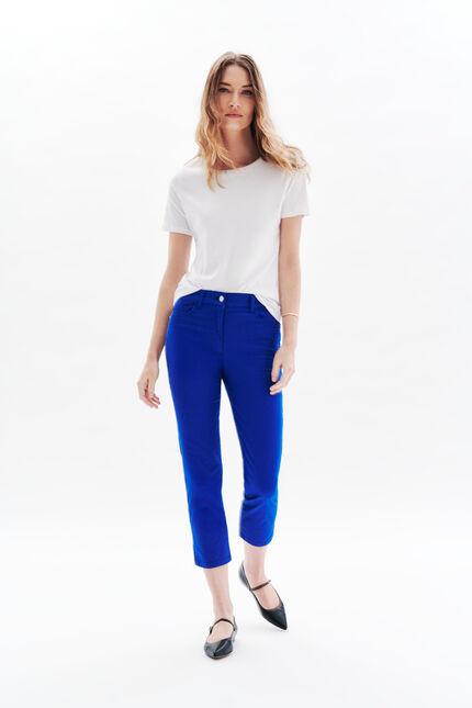 pantacourt mason bleu roi femme