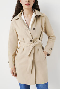 Trench gabardine sable femme