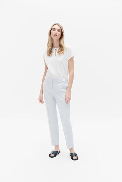 Pantalones Psalvador azul celeste mujer
